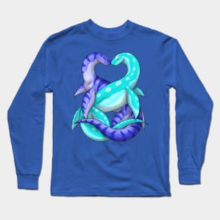 Aquatic Nuzzles: Blue Long Sleeve T-Shirt